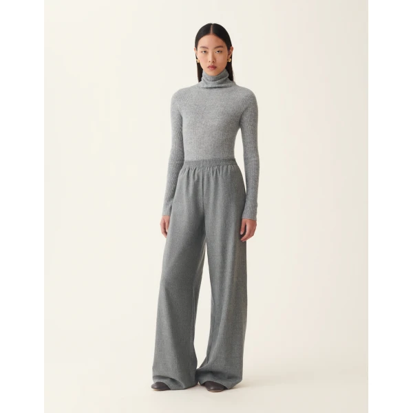 Fabiana Filippi Oversized Cargo Flannel Trousers in Mineral