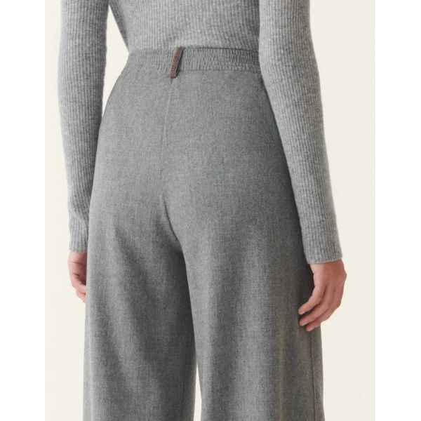Fabiana Filippi Oversized Cargo Flannel Trousers in Mineral