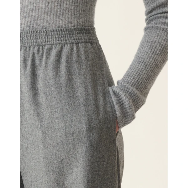 Fabiana Filippi Oversized Cargo Flannel Trousers in Mineral