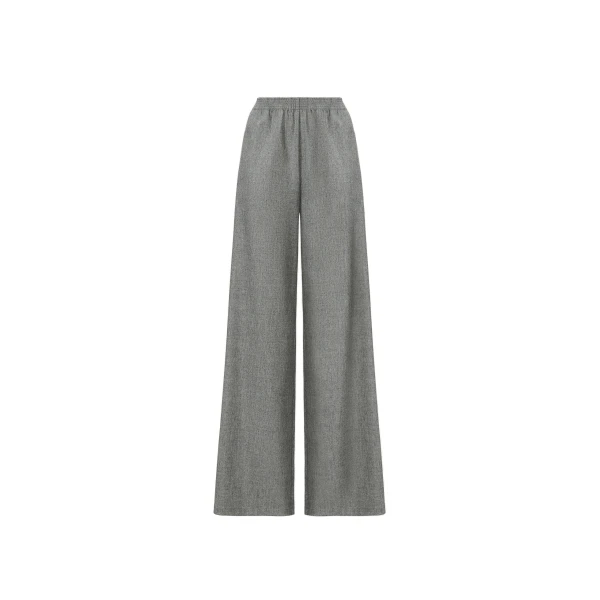 Oversized Cargo Flannel Trousers in Mineral