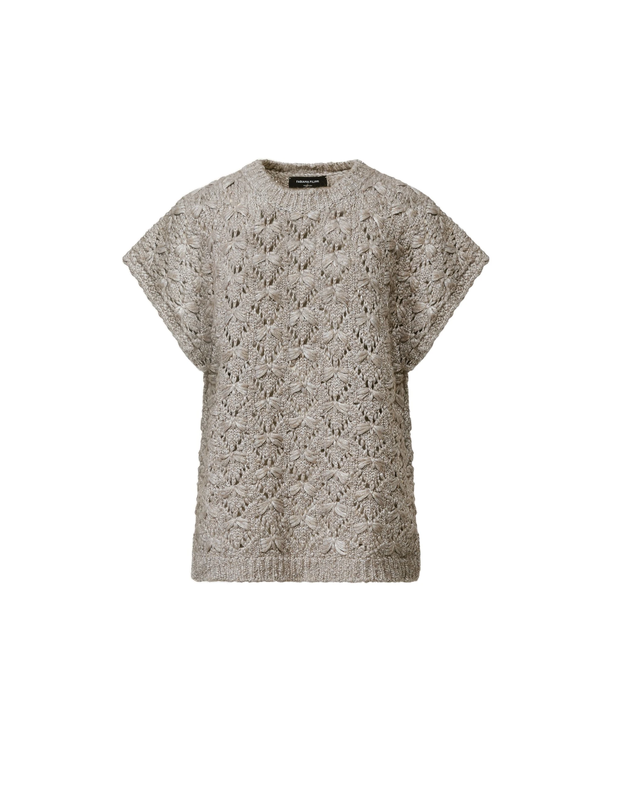 Fabiana-Filippi-Padded-Yarn-Sweater-in-Mocha Fabiana Filippi Padded Yarn Sweater in Mocha