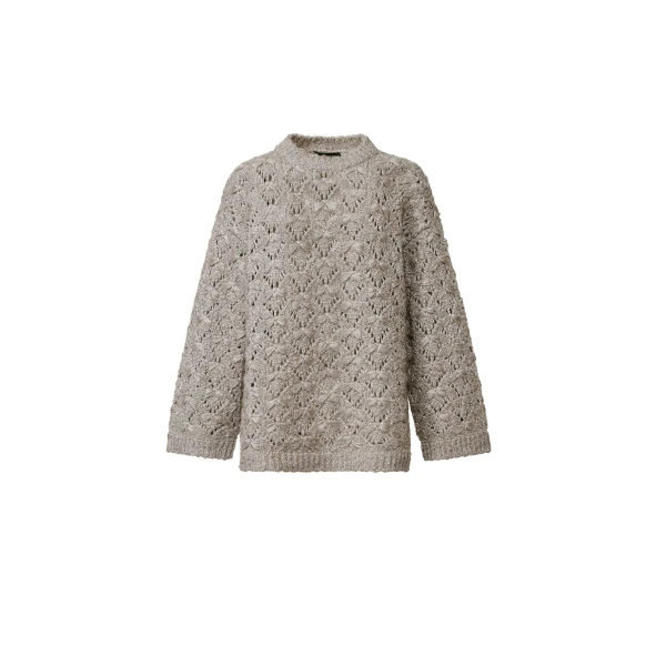Fabiana Filippi Padded Yarn Sweater in Mocha