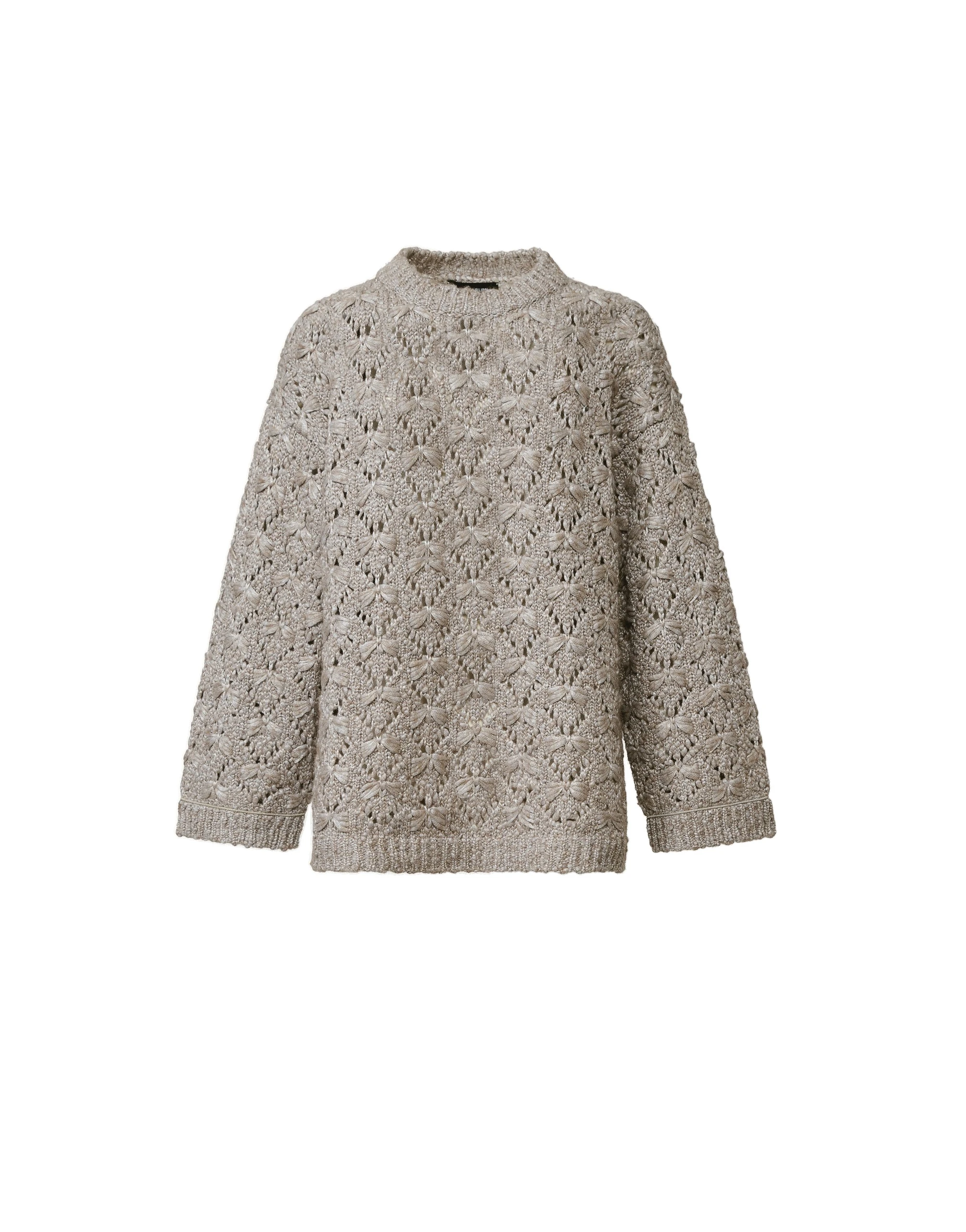 Fabiana-Filippi-Padded-Yarn-Sweater-in-Mocha Fabiana Filippi Padded Yarn Sweater in Mocha