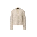 Fabiana Filippi Platinum, Mohair and Sequin Cardigan in Cachà