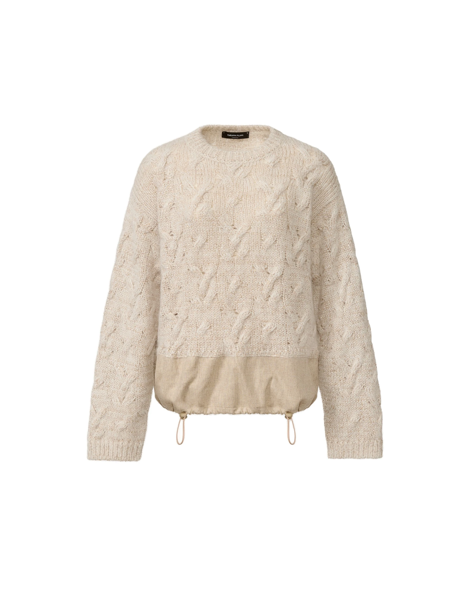 Fabiana-Filippi-Platinum-Mohair-and-Sequin-Sweater-in-Cacha Fabiana Filippi Platinum, Mohair and Sequin Sweater in Cachà