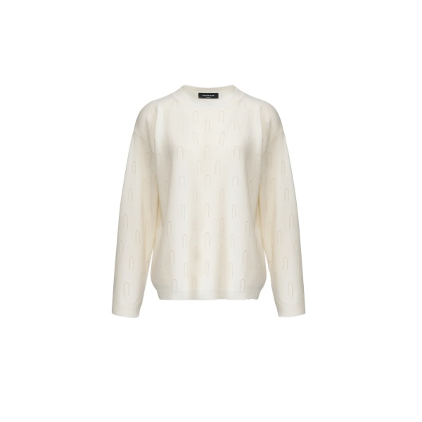 Fabiana Filippi Platinum Sweater in Raffia