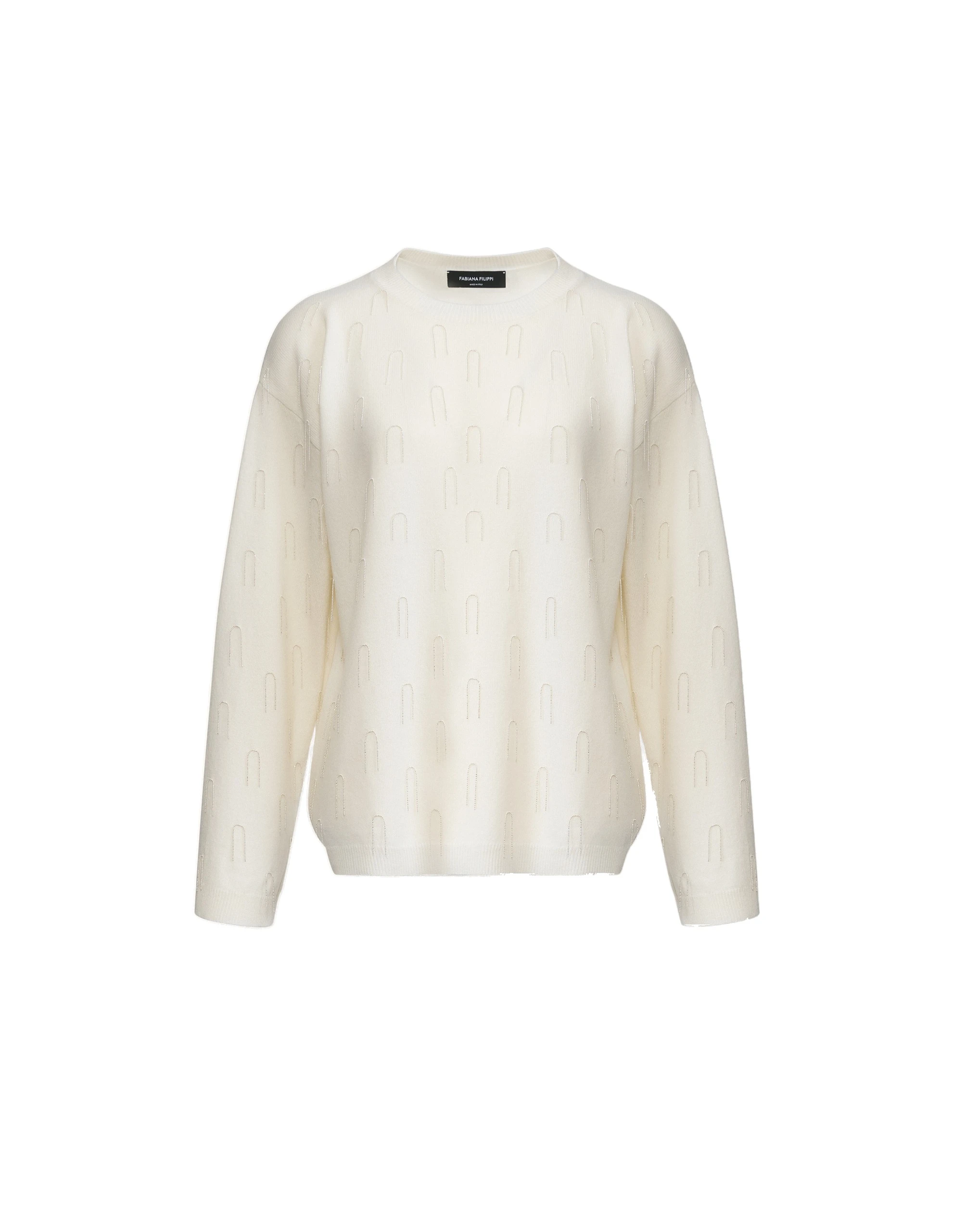 Fabiana-Filippi-Platinum-Sweater-in-Raffia Fabiana Filippi Platinum Sweater in Raffia