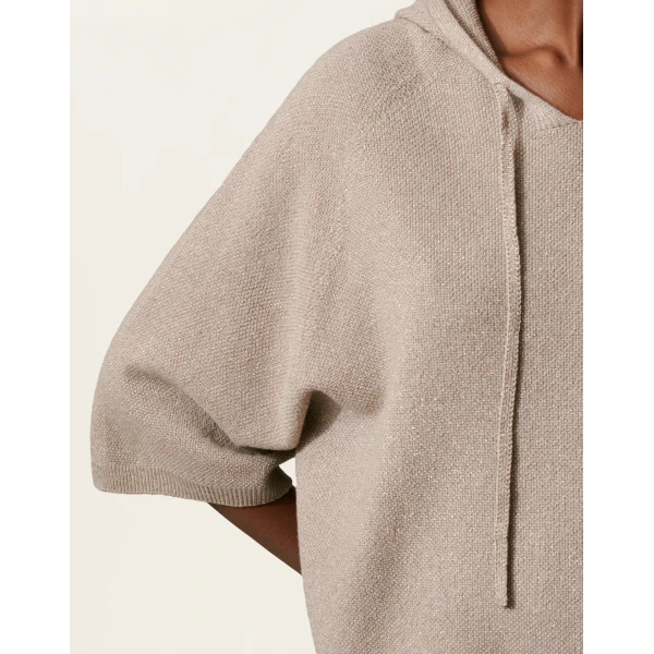 Fabiana Filippi Platinum Sweater with Lurex in Mocha