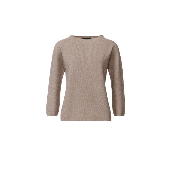 Fabiana Filippi Platinum Sweater with Lurex in Mocha