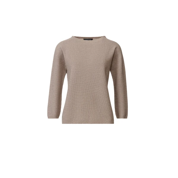Fabiana Filippi Platinum Sweater with Lurex in Mocha