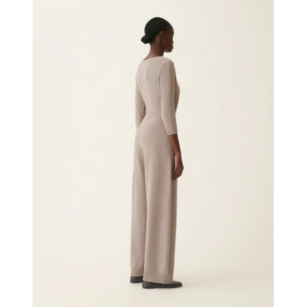 Fabiana Filippi Platinum Trousers with Lurex in Mocha