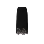 Fabiana Filippi Platinum and Lace Pencil Skirt in Black