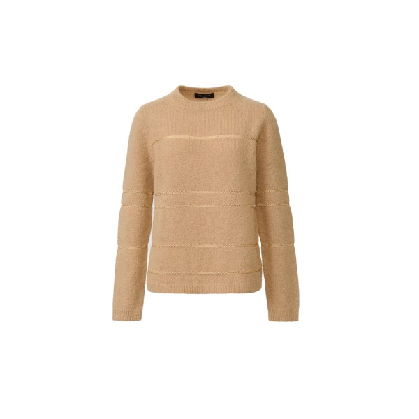 Platinum and Mohair Striped Sweater in Beech