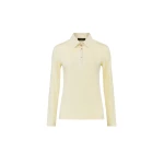 Fabiana Filippi Ribbed Cotton Jersey Long-Sleeved T-shirt in Vanilla Yellow