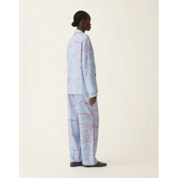Fabiana Filippi Silk Twill Shirt in Light Blue