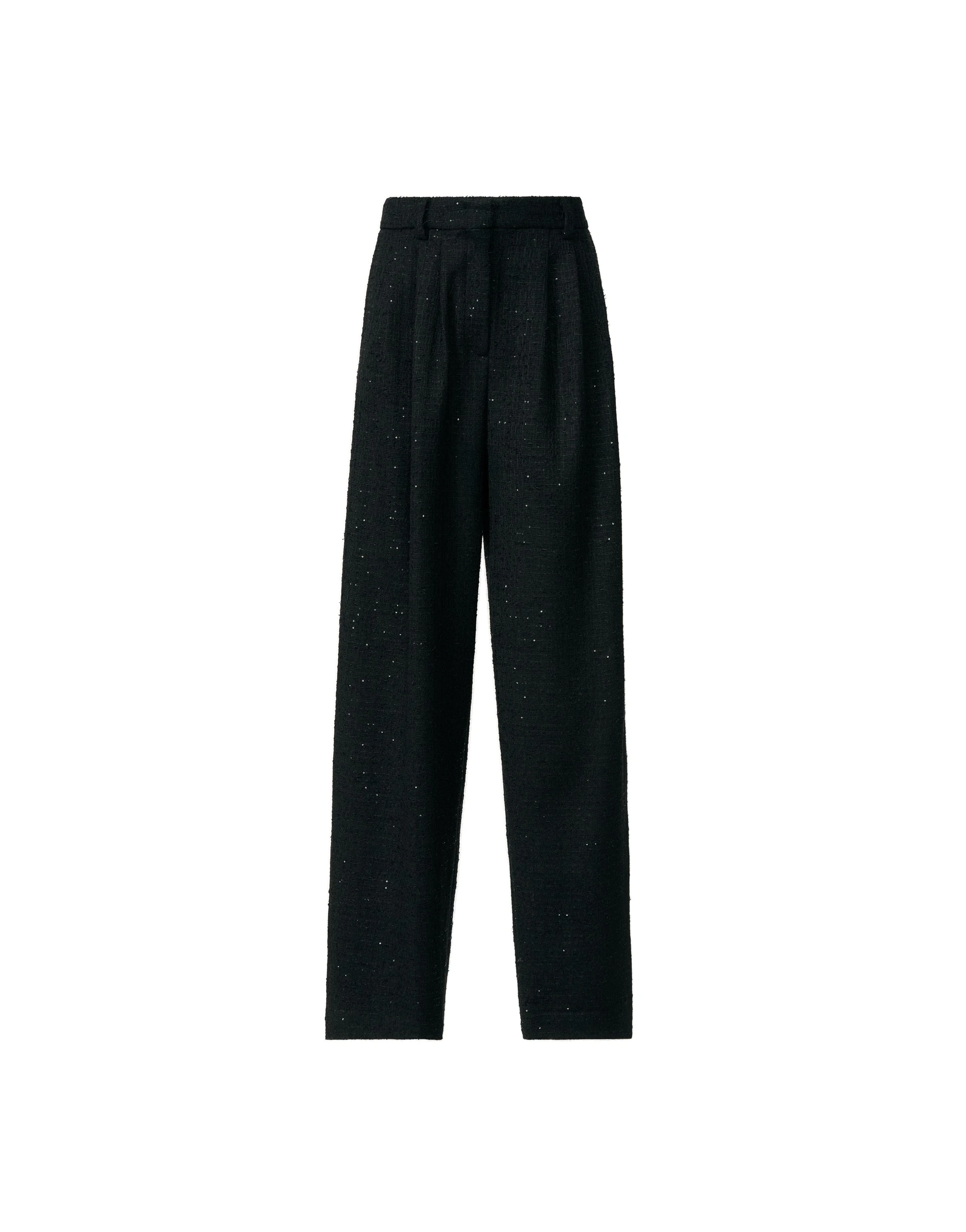 Fabiana-Filippi-Triple-Pleat-Sequin-Fabric-Trousers-in-Black Fabiana Filippi Triple-Pleat Sequin Fabric Trousers in Black