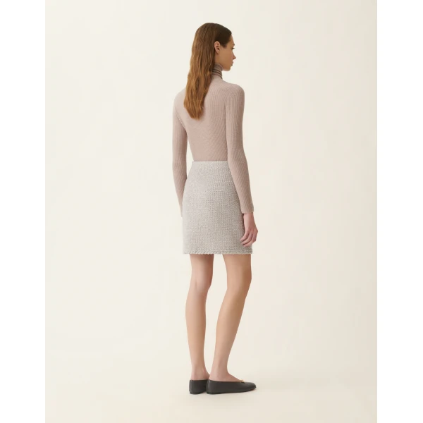 Fabiana Filippi Tweed Miniskirt in Granite