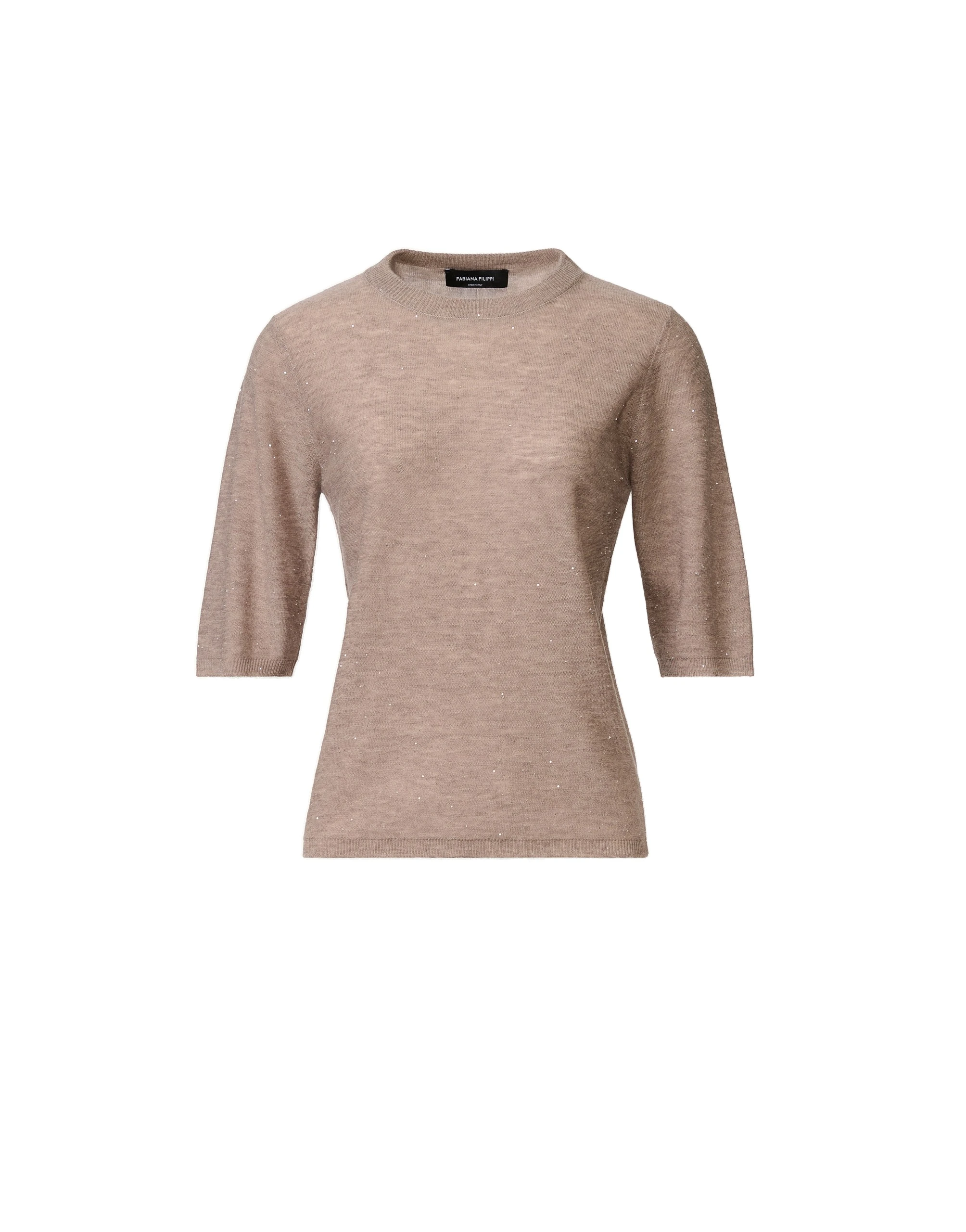 Fabiana-Filippi-Wool-Sweater-with-Sequins-in-Mocha Fabiana Filippi Wool Sweater with Sequins in Mocha