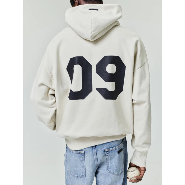 Fear of God 09 Classic Hoodie in Dirty Ivory | Sweatshirts | Luxury Shoes 