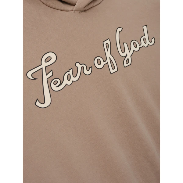 Fear of God 26 Classic Half Raglan Hoodie in Dune Pearl | Sweatshirts | Luxury Shoes 