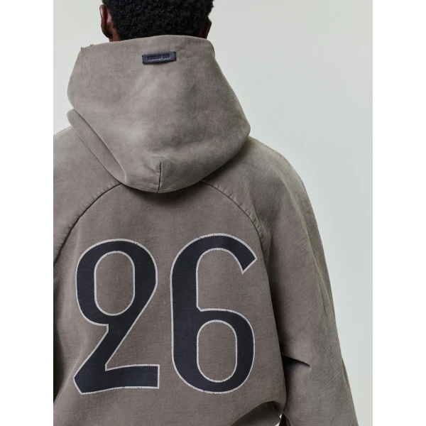Fear of God 26 Classic Half Raglan Hoodie in Faded Brown | Sweatshirts | Luxury Shoes 