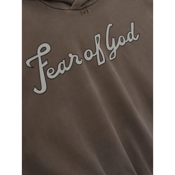 Fear of God 26 Classic Half Raglan Hoodie in Faded Brown | Sweatshirts | Luxury Shoes 