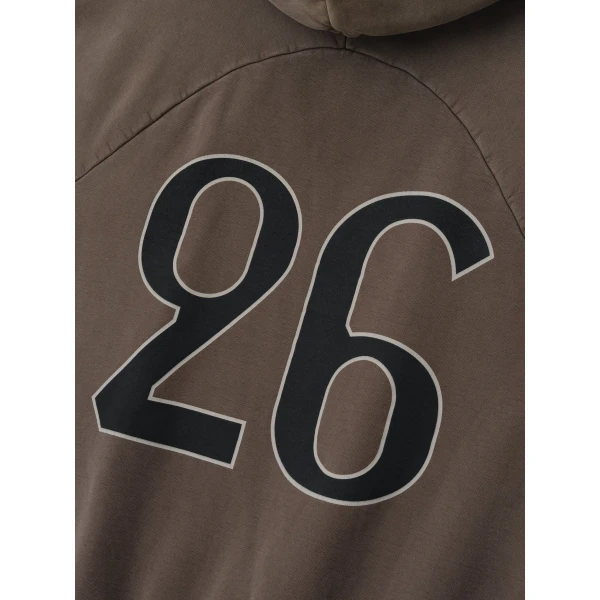 Fear of God 26 Classic Half Raglan Hoodie in Faded Brown | Sweatshirts | Luxury Shoes 