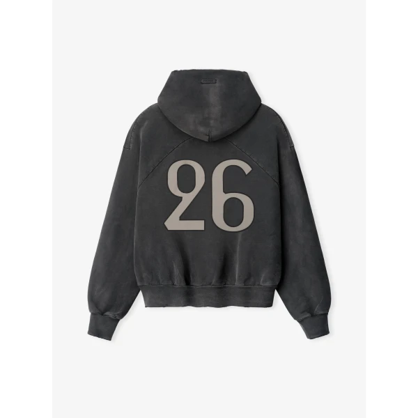 Fear of God 26 Classic Half Raglan Hoodie in Off Black | Sweatshirts | Luxury Shoes 