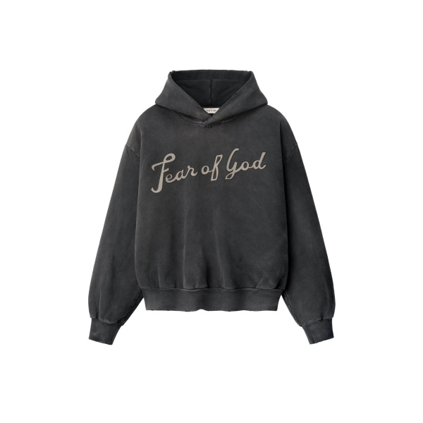 Fear of God 26 Classic Half Raglan Hoodie in Off Black | Luxury Shoes 