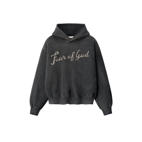 Fear of God 26 Classic Half Raglan Hoodie in Off Black | Luxury Shoes 