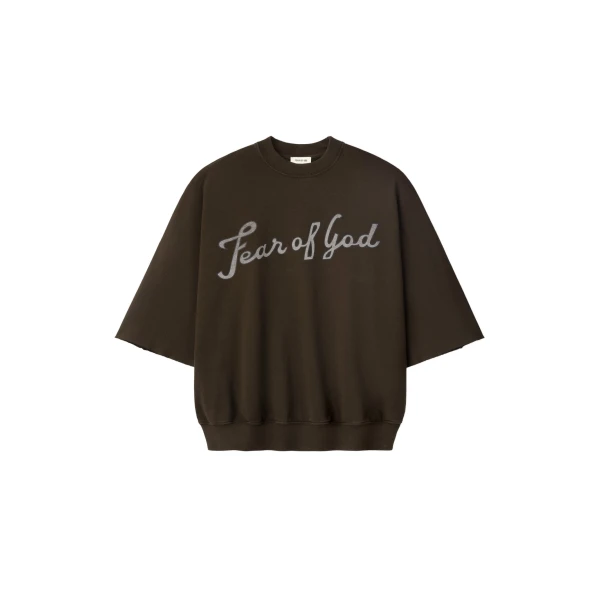 Fear of God 43 Cut Sleeve Sweatshirt in Dark Brown | Luxury Shoes 