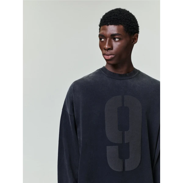 Fear of God 9 Long Sleeve Tee in Black | T-shirts & vests | Luxury Shoes 