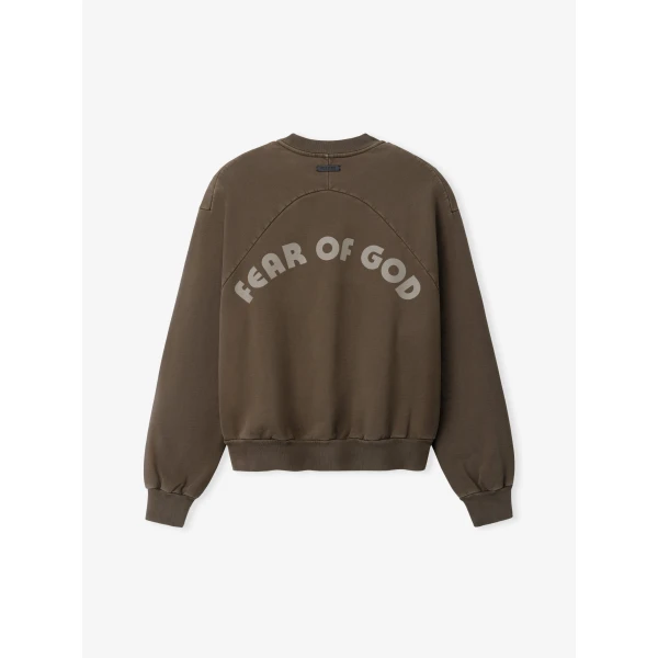 Fear of God Baseball Classic Half Raglan Sweatshirt in Faded Brown | Sweatshirts | Luxury Shoes 