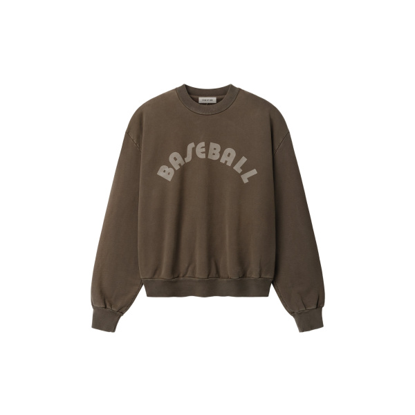 Fear of God Baseball Classic Half Raglan Sweatshirt in Faded Brown | Luxury Shoes 