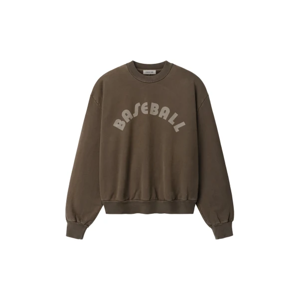 Fear of God Baseball Classic Half Raglan Sweatshirt in Faded Brown | Luxury Shoes 