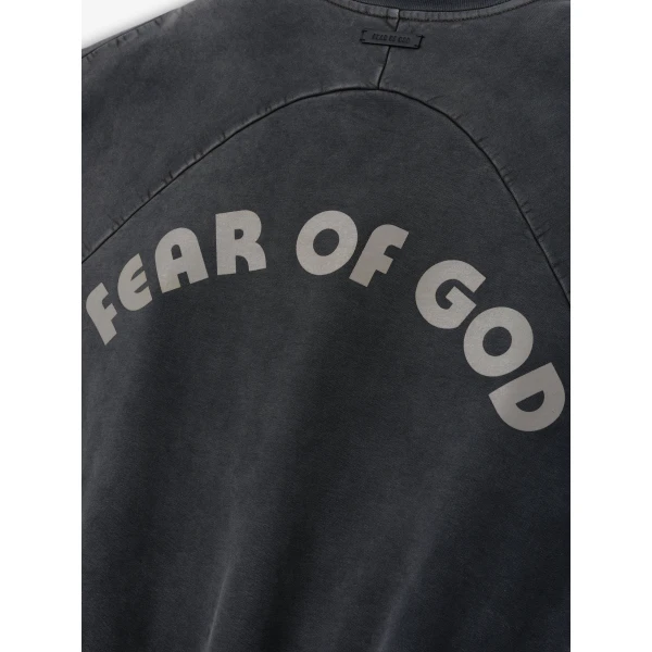 Fear of God Baseball Classic Half Raglan Sweatshirt in Off Black | Sweatshirts | Luxury Shoes 