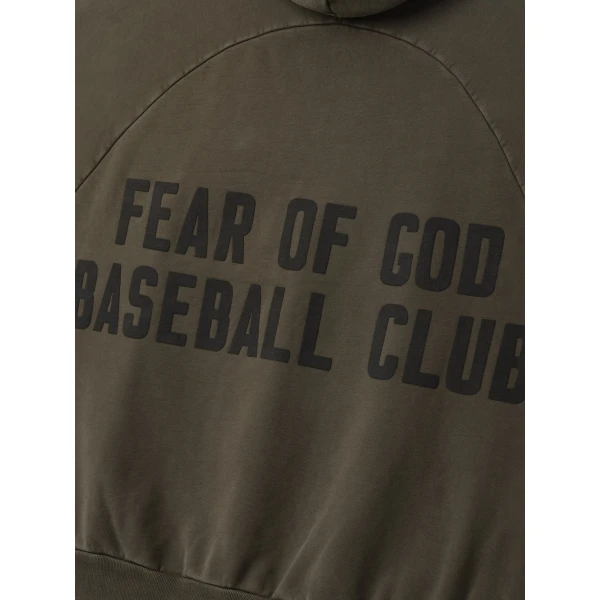 Fear of God Baseball Club Half Zip Hoodie in Faded Brown | Sweatshirts | Luxury Shoes 