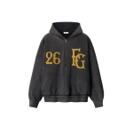 Fear of God Baseball Club Half Zip Hoodie in Off Black | Luxury Shoes 