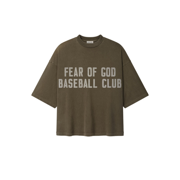 Fear of God Baseball Club Tee in Faded Brown | Luxury Shoes 