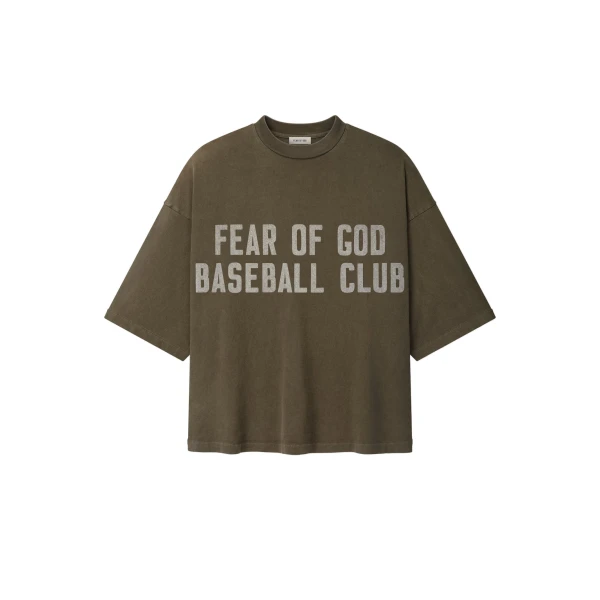 Fear of God Baseball Club Tee in Faded Brown | Luxury Shoes 