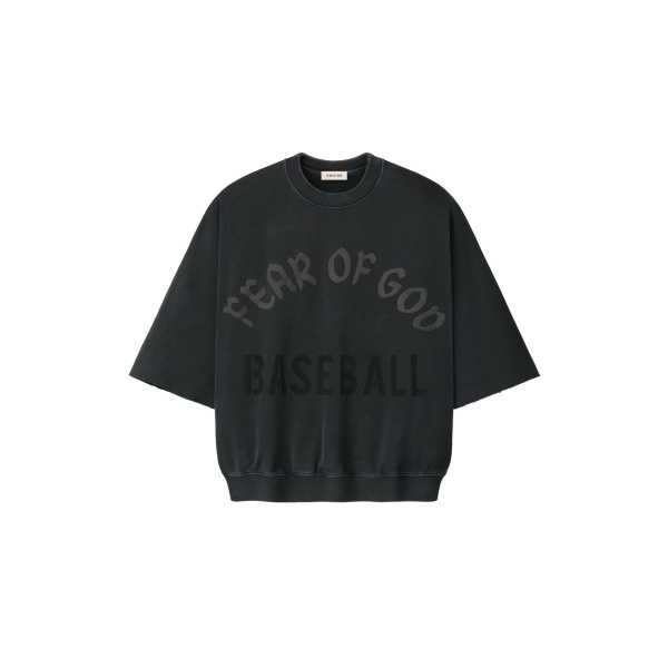 Fear of God Baseball Cut Sleeve Sweatshirt in Black | Luxury Shoes 