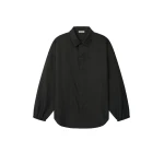 Fear of God Black Striped Wool Elastic Cuff Shirt in Black Striped | Luxury Shoes 