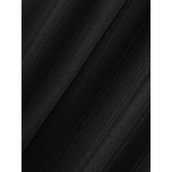 Fear of God Black Striped Wool Wide Leg Drawstring Pants in Black Striped | Pants | Luxury Shoes 