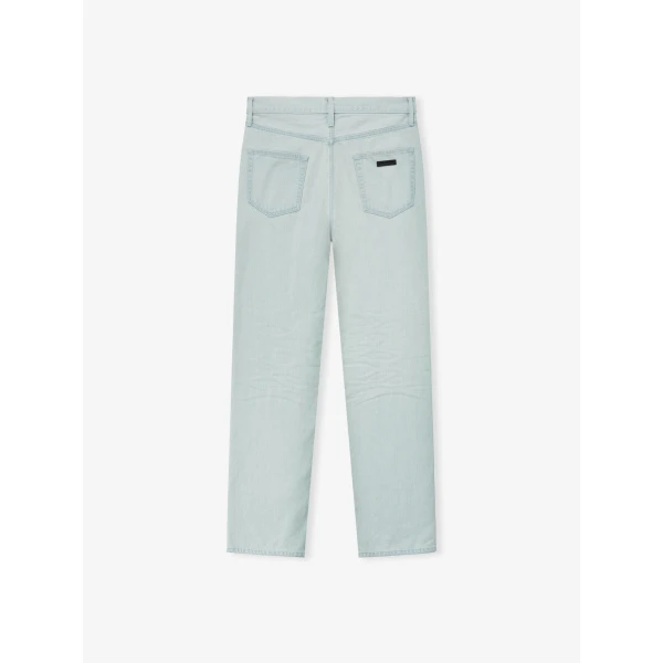 Fear of God Bleach Washed Denim Straight 5 Pocket in Bleach Wash | Pants | Luxury Shoes 