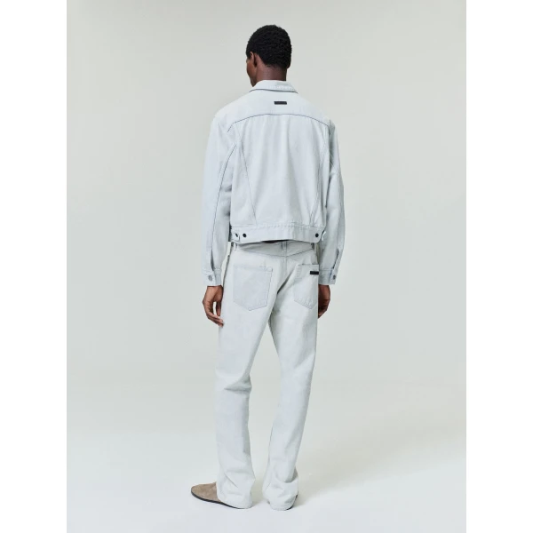 Fear of God Bleached Denim Classic Trucker Jacket in Bleach Wash | Men Jackets | Luxury Shoes 