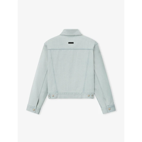 Fear of God Bleached Denim Classic Trucker Jacket in Bleach Wash | Men Jackets | Luxury Shoes 