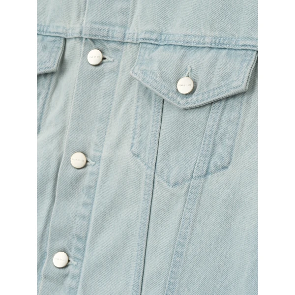 Fear of God Bleached Denim Classic Trucker Jacket in Bleach Wash | Men Jackets | Luxury Shoes 