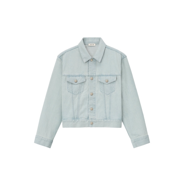 Fear of God Bleached Denim Classic Trucker Jacket in Bleach Wash | Luxury Shoes 