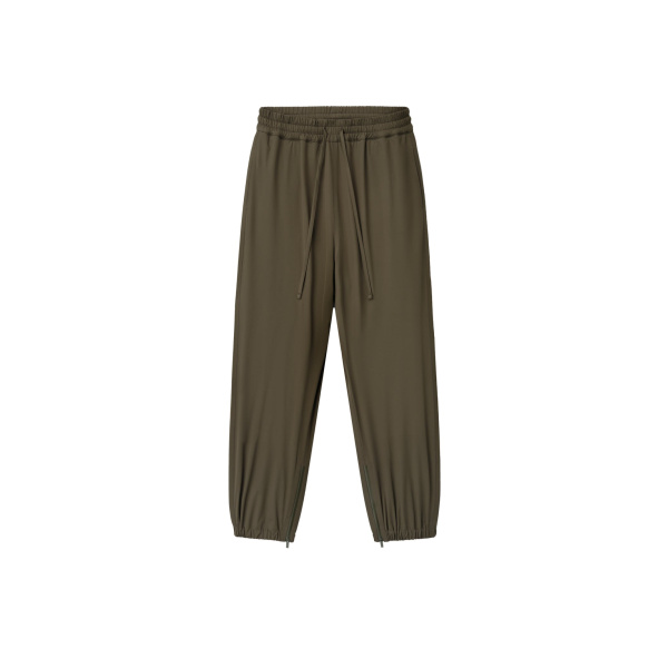 Fear of God Bonded Nylon Tech Track Pants in Forest | Luxury Shoes 