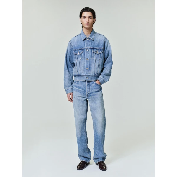 Fear of God Classic Trucker Jacket in Medium Indigo | Men Jackets | Luxury Shoes 